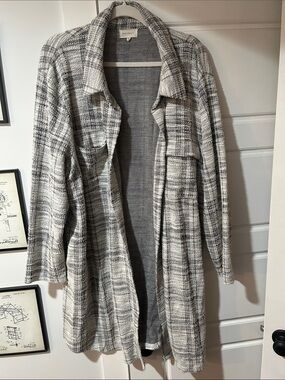 MELLODAY Black and White Plaid Jacket